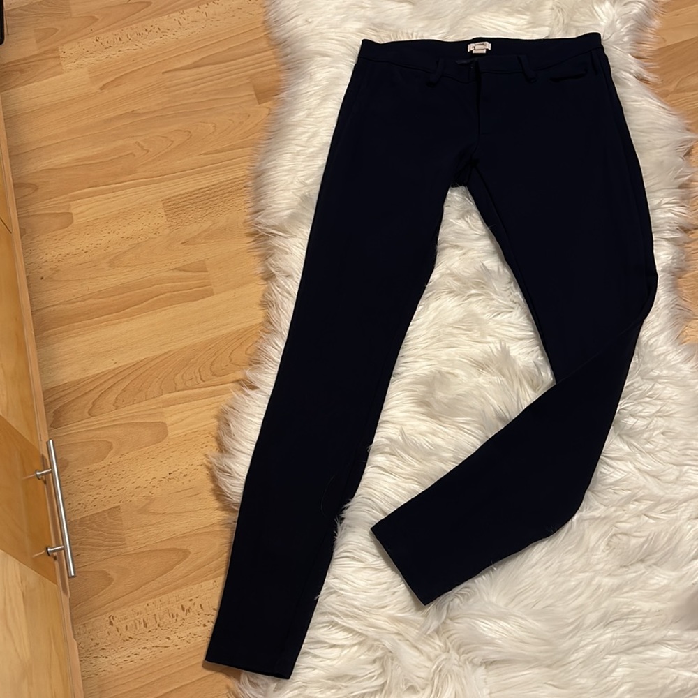 J Crew factory navy stretchy slim jeans front pocket low rise size 6